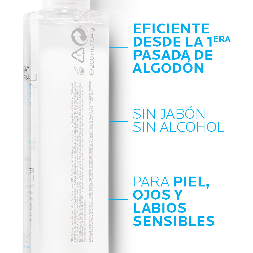 La Roche Posay  Agua Micelar Pieles Sensibles 400 Ml
