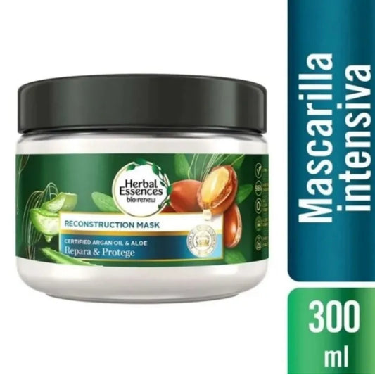Mascarilla Capilar Herbal Essences Bio Renew con Argán Reparación y Reconstrucción 300 ml