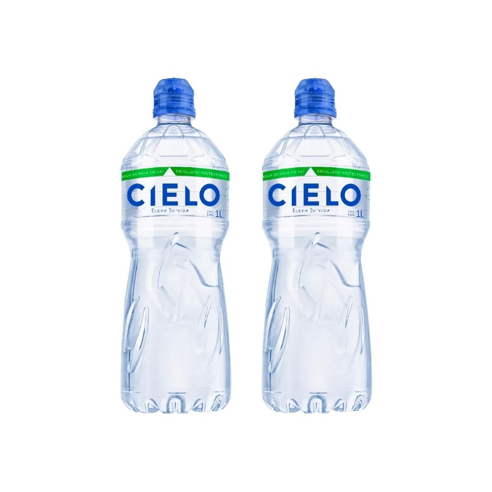 Pack Agua Cielo Con Chupón 1 L 2 Und