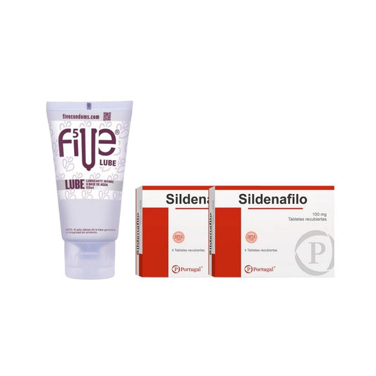 Pack Gel Lubricante Five Lube 60 Ml 1 Und + Sildenafilo 100 Mg Portugal - Blíster 4 Tabletas Recubiertas 2 Und