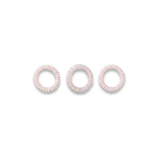 Ligas para el Cabello Espiral Tonos Rosa Pastel 3 und