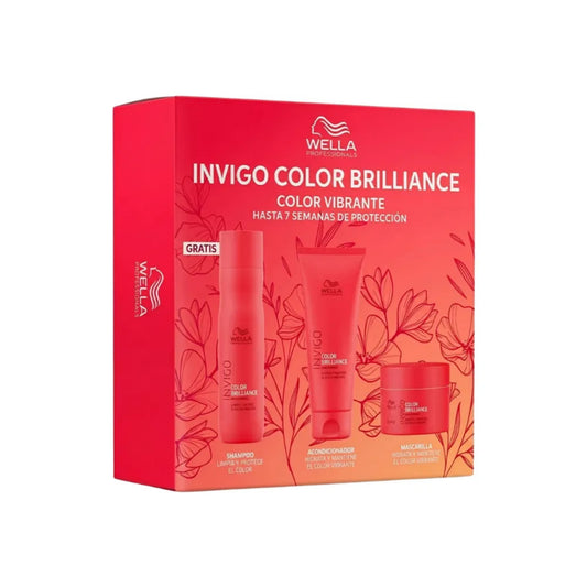 Pack Wella Invigo Color Brilliance: Shampoo 250 Ml + Acondicionador 200 Ml + Mascarilla 150 Ml