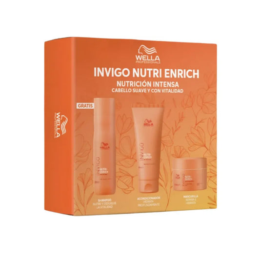 Pack Wella Invigo Nutri Enrich: Shampoo 250 Ml + Acondicionador 200 Ml + Mascarilla 150 Ml