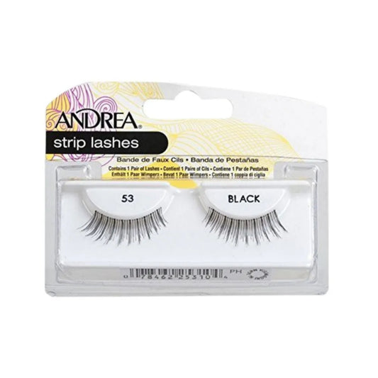 Par de Pestañas en Tira Andrea Strip Lashes #53 Black 1 Und