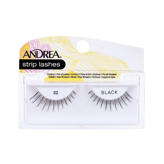 Par de Pestañas en tira Andrea Strip Lashes #63 Black 1 Und