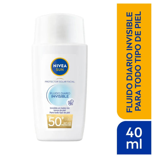 Protector Solar Facial Nivea Sun Fluido Diario Invisible 40 Ml