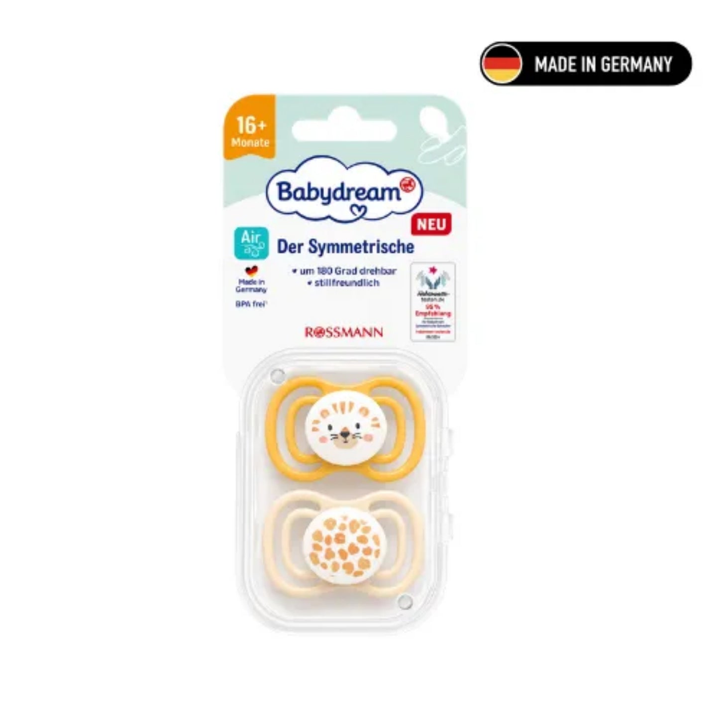 Set de Chupones Babydream Tigre 16+  Meses 2 Und