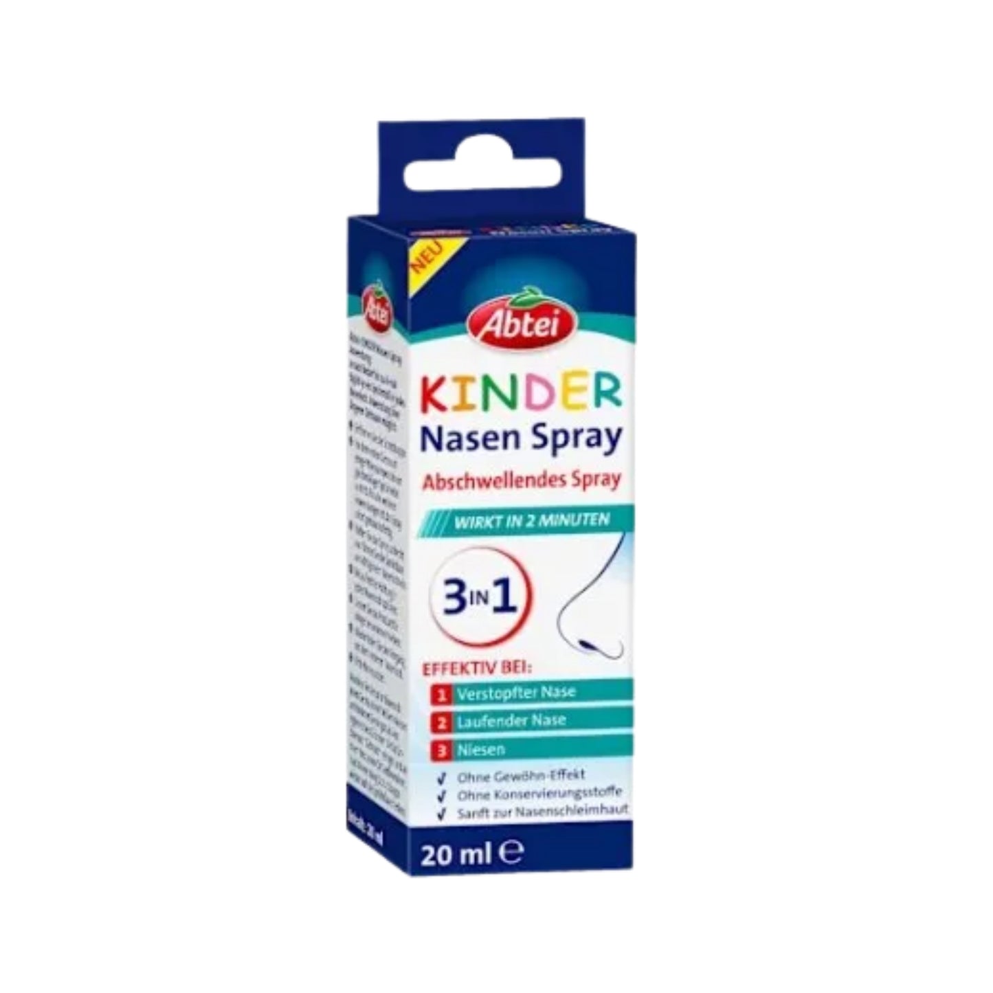 Spray Nasal Infantil Abtei · Producto Alemán · 20 Ml