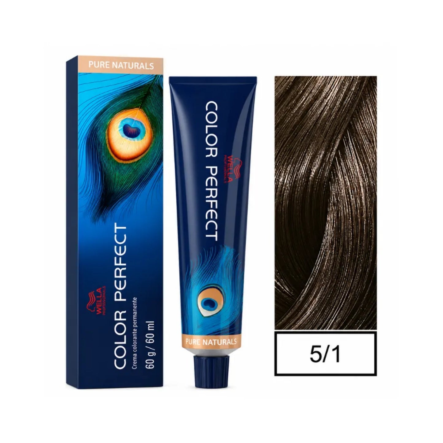 Tinte Color Perfect Wella 5/1 Castaño Claro Ceniza 60 G