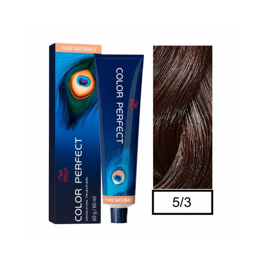 Tinte Color Perfect Wella 5/3 Castaño Claro Dorado 60 G