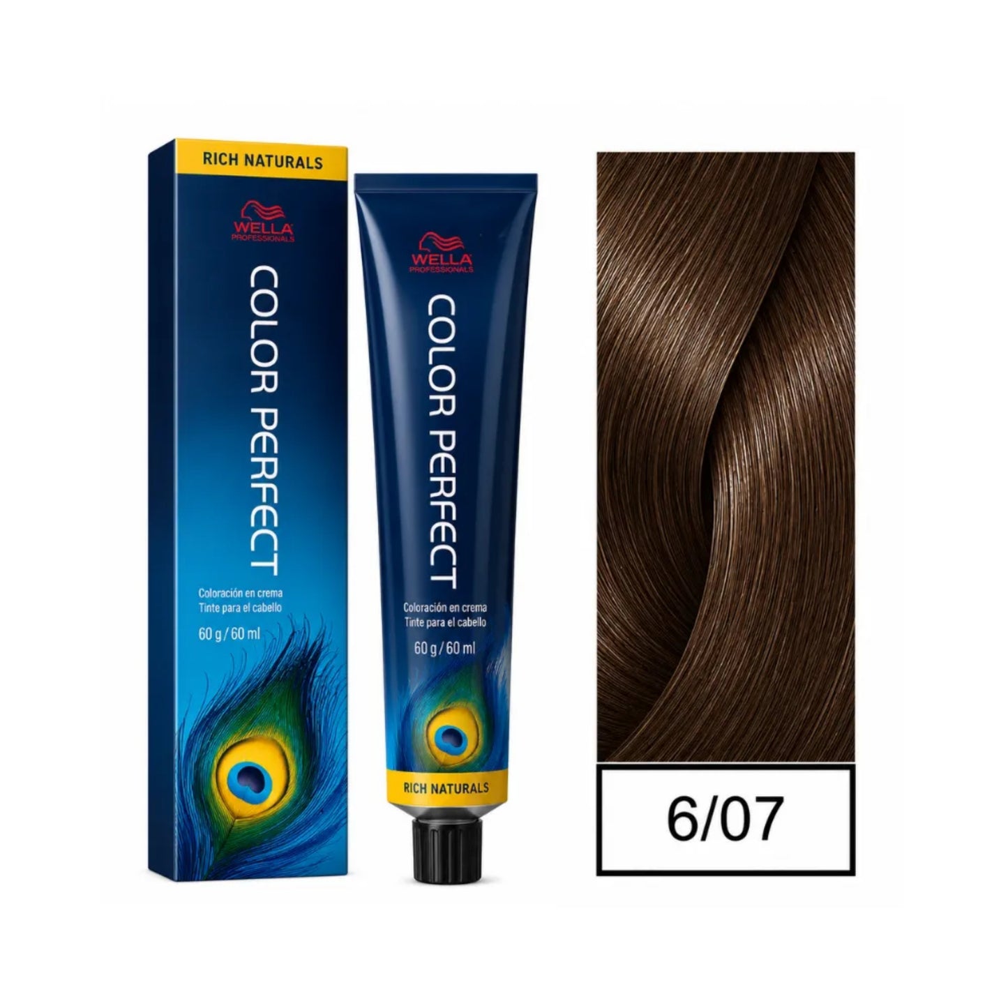 Tinte Color Perfect Wella 6/07 Rubio Oscuro Natural Marrón 60 G