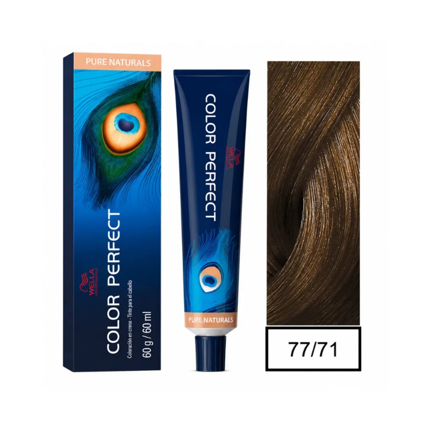 Tinte Color Perfect Wella 77/71 Rubio Mediano Marrón Intenso Cenizo 60 G