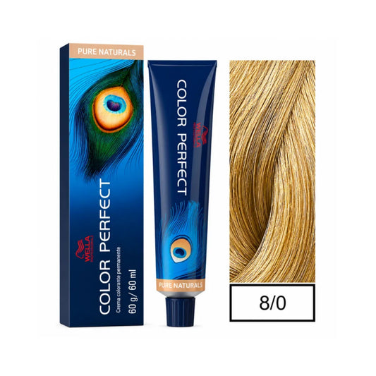 Tinte Color Perfect Wella 8/0 Rubio Claro 60 G