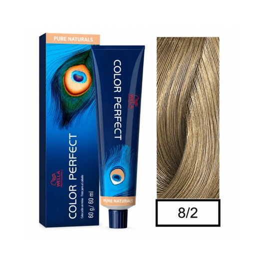 Tinte Color Perfect Wella 8/2 Rubio Claro Mate 60 G