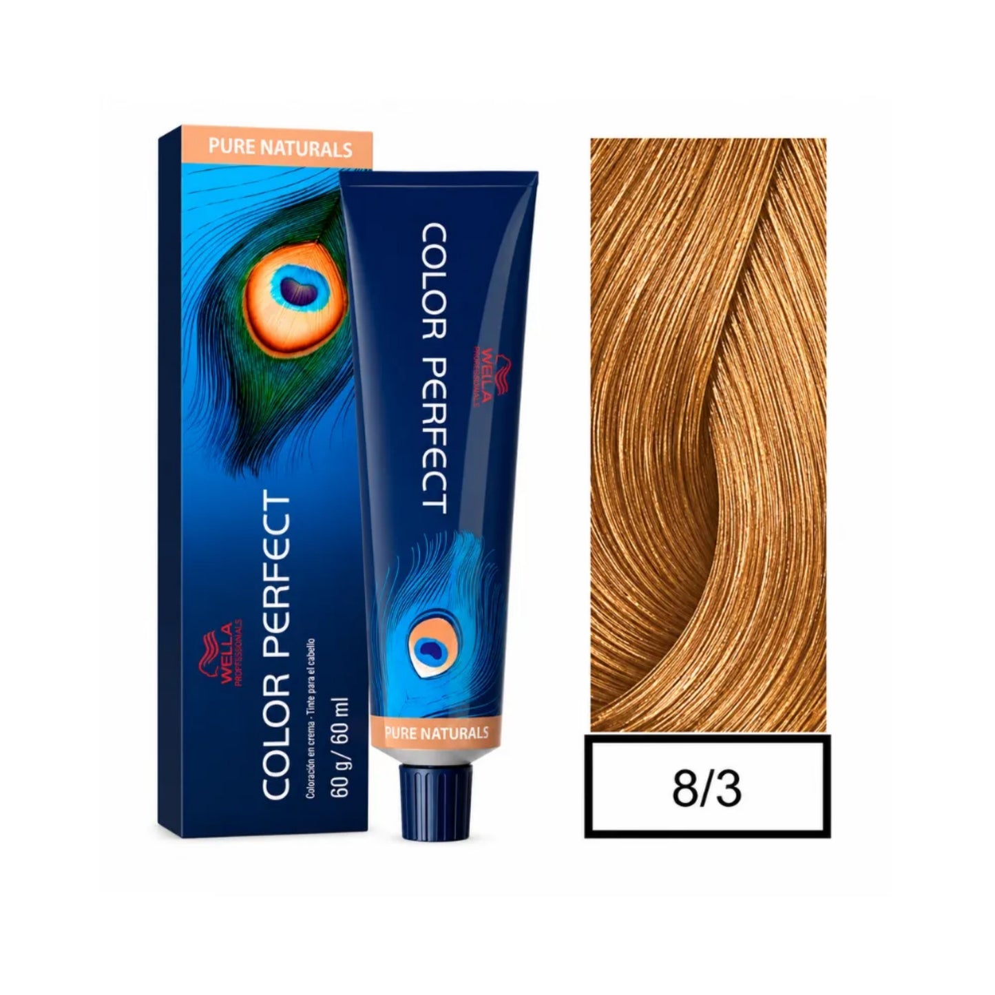 Tinte Color Perfect Wella 8/3 Rubio Claro Dorado 60 G