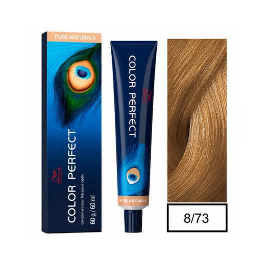 Tinte Color Perfect Wella 8/73 Rubio Claro Marrón Dorado 60 G