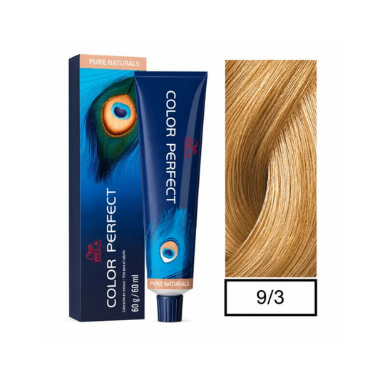 Tinte Color Perfect Wella 9/3 Rubio Extra Claro Dorado 60 G