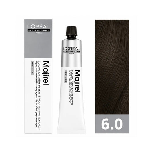 Tinte Majirel Loreal Profesional 6.0 Rubio Oscuro Profundo 60 Ml