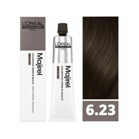 Tinte Majirel Loreal Profesional 6.23 Rubio Oscuro Irisado Dorado 50 Ml