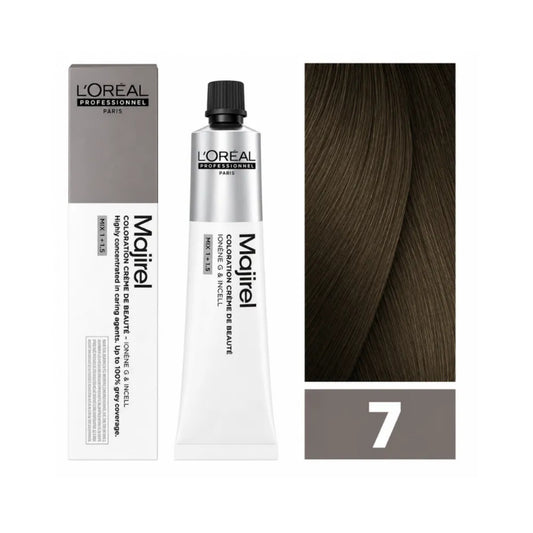 Tinte Majirel Loreal Profesional 7.0 Rubio Intenso 50 Ml