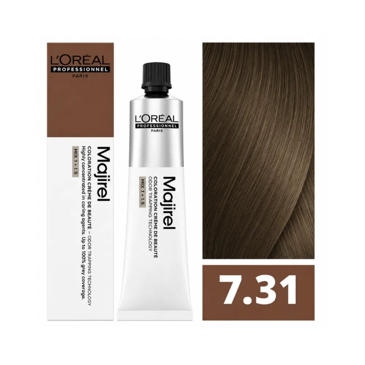 Tinte Majirel Loreal Profesional 7.31 Rubio Dorado Ceniso 50 Ml