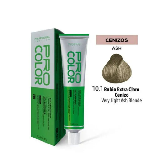 Tinte Sin Amoniaco Pro Color 10.1 Rubio Extra Claro Cenizo 70 G