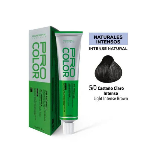 Tinte Sin Amoniaco Pro Color 5/0 Castaño Claro Intenso 70 G