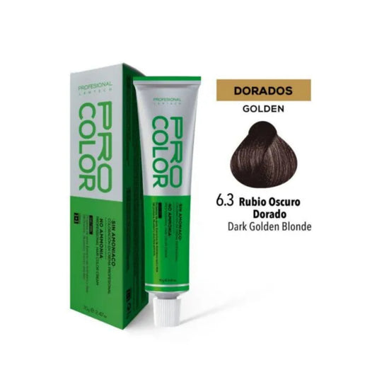 Tinte Sin Amoniaco Pro Color 6.3 Rubio Oscuro Dorado 70 G