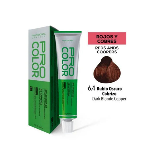 Tinte Sin Amoniaco Pro Color 6.4 Rubio Oscuro Cobrizo 70 G