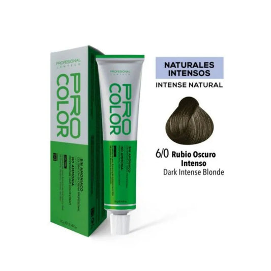 Tinte Sin Amoniaco Pro Color 6/0 Rubio Oscuro Intenso 70 G