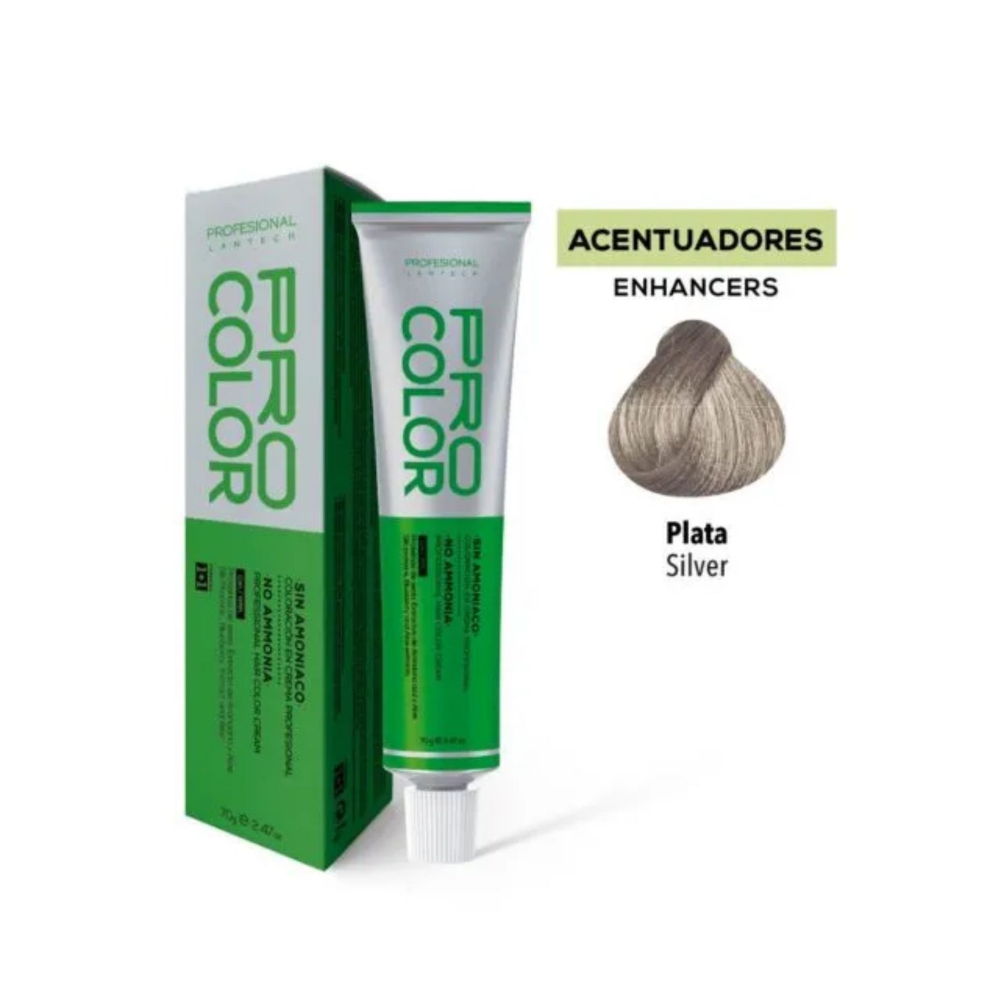 Tinte Sin Amoniaco Pro Color Plata 70 G