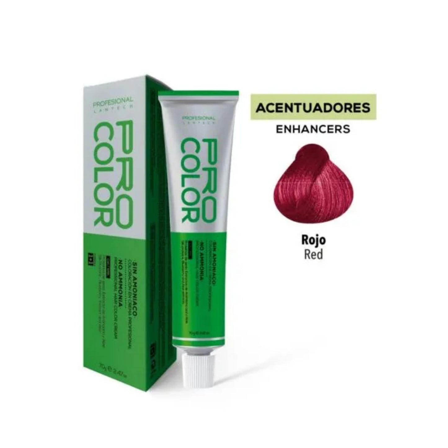 Tinte Sin Amoniaco Pro Color Rojo 70 G