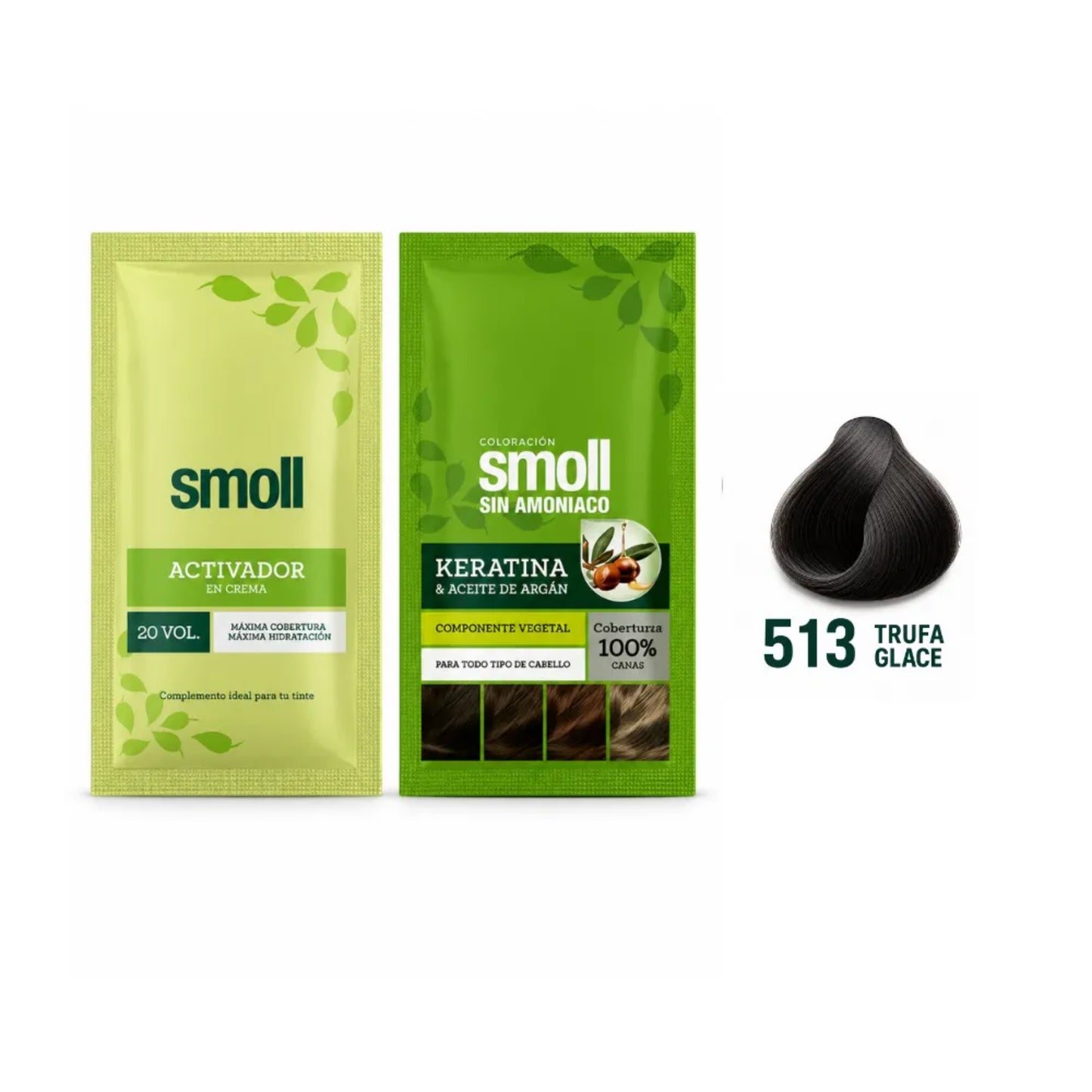 Tinte Smoll Sin Amoniaco 513 Trufa Glace Sachet 50 Ml + Oxigenta Vol 20 50 Ml