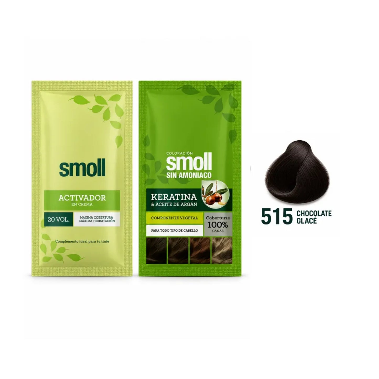 Tinte Smoll Sin Amoniaco 515 Chocolate Glace Sachet 50 Ml + Oxigenta Vol 20 50 Ml
