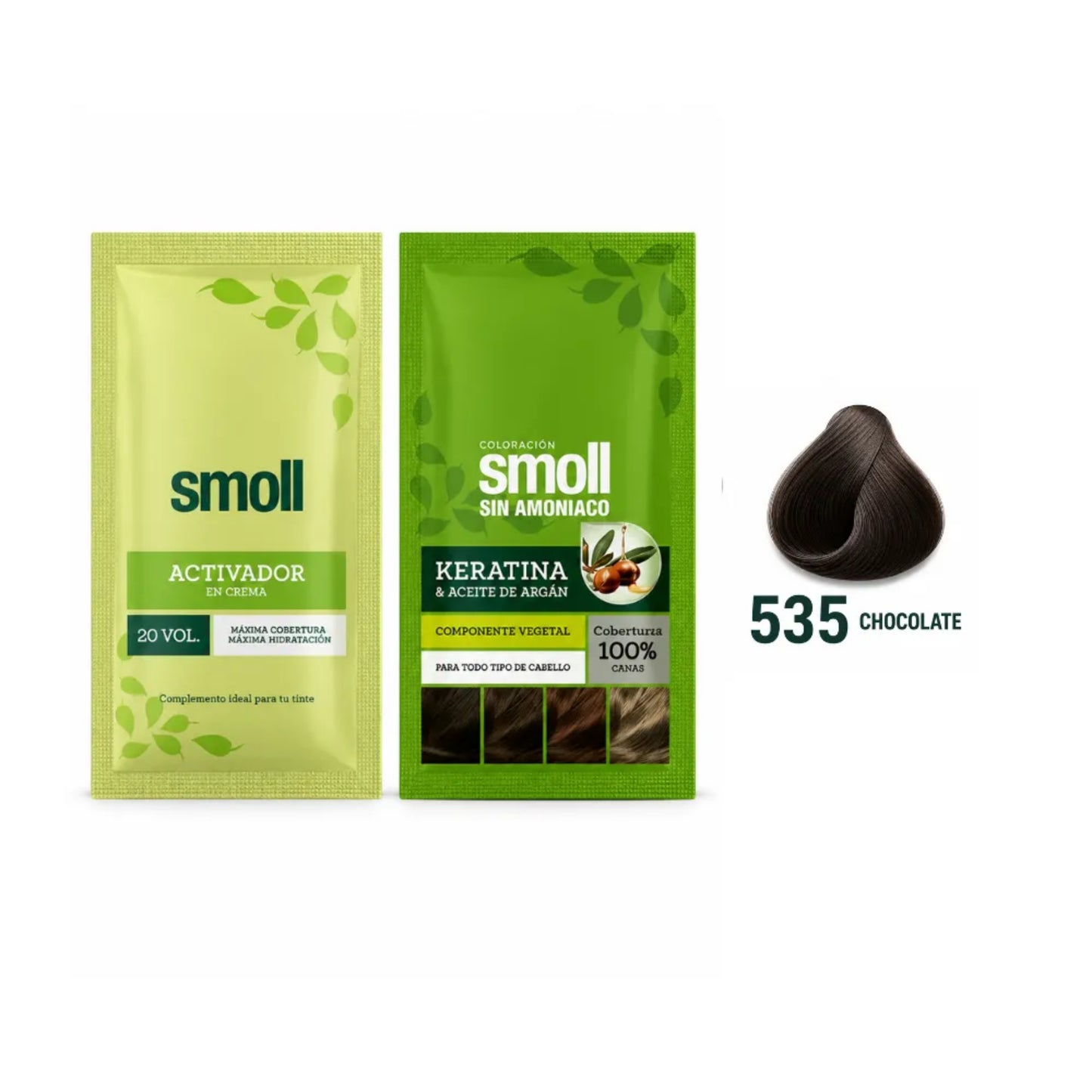 Tinte Smoll Sin Amoniaco 535 Chocolate Sachet 50 Ml + Oxigenta Vol 20 50 Ml