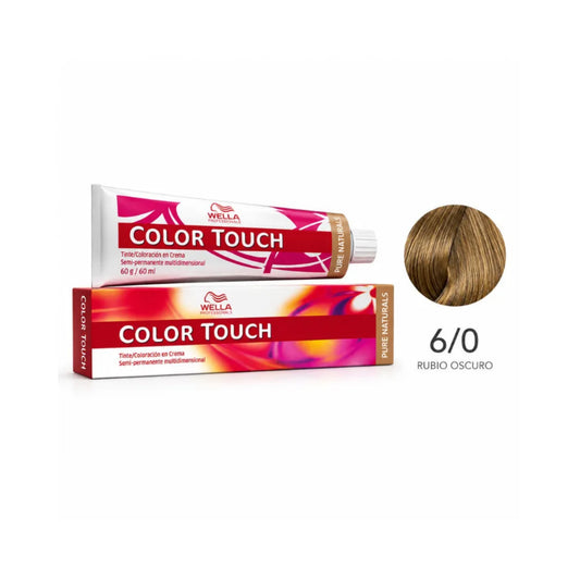 Tinte Wella Color Touch Sin Amoniaco Semi Permanente 6/0 Rubio Oscuro 60 G
