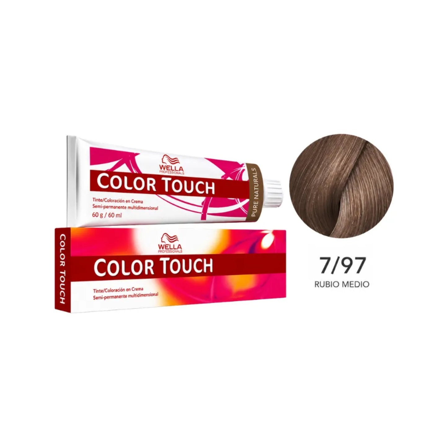 Tinte Wella Color Touch Sin Amoniaco Semi Permanente 8/35 Rubio Claro Dorado Caoba 60 G