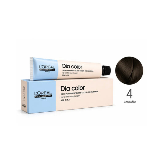 Tinte para Cabello Loreal Día Color 4 Castaño Sin Amoniaco 60 Ml