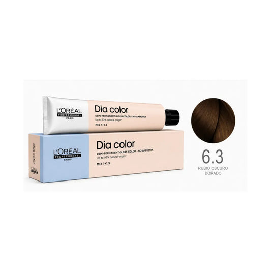 Tinte para Cabello Loreal Día Color 6.3 Rubio Oscuro Dorado Sin Amoniaco 60 Ml