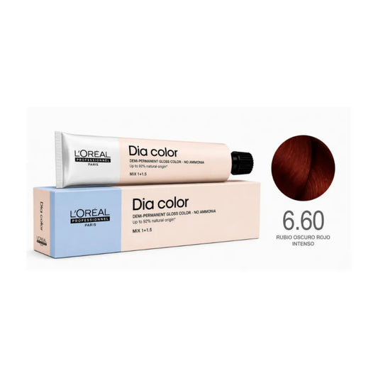 Tinte para Cabello Loreal Día Color 6.60 Rubio Oscuro Rojo Profundo Sin Amoniaco 60 Ml