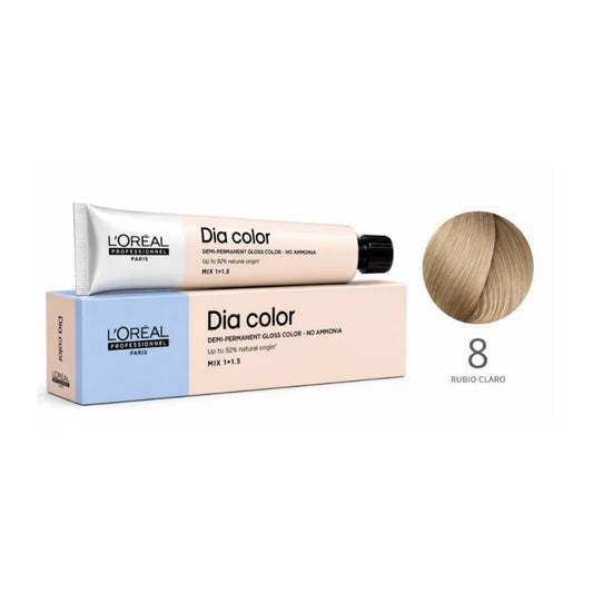 Tinte para Cabello Loreal Día Color 8 Rubio Claro Sin Amoniaco 60 Ml