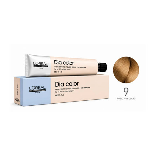 Tinte para Cabello Loreal Día Color 9 Rubio Muy Claro Sin Amoniaco 60 Ml