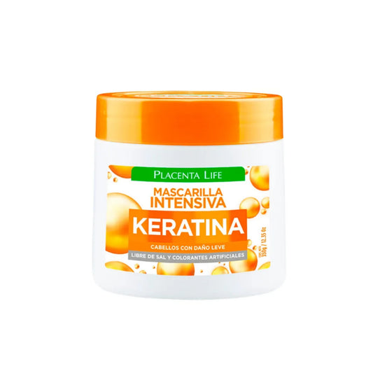 Tratamiento Intensivo Keratina Cabellos Con Daño Leve Placenta Life 350 G