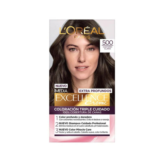 Tinte para Cabello Excellence Creme 500 Castaño Claro Caja 1 Und