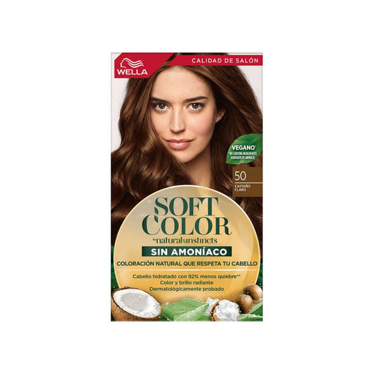 Tinte para Cabello Soft Color Sin Amoniaco 50 Castaño Claro1 Und