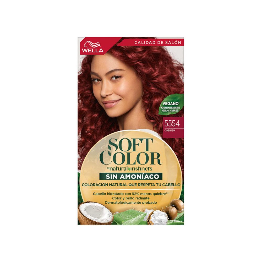 Tinte para Cabello Soft Color Sin Amoniaco 5554 Cobrizo1 Und